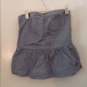 Peplum strapless shirt